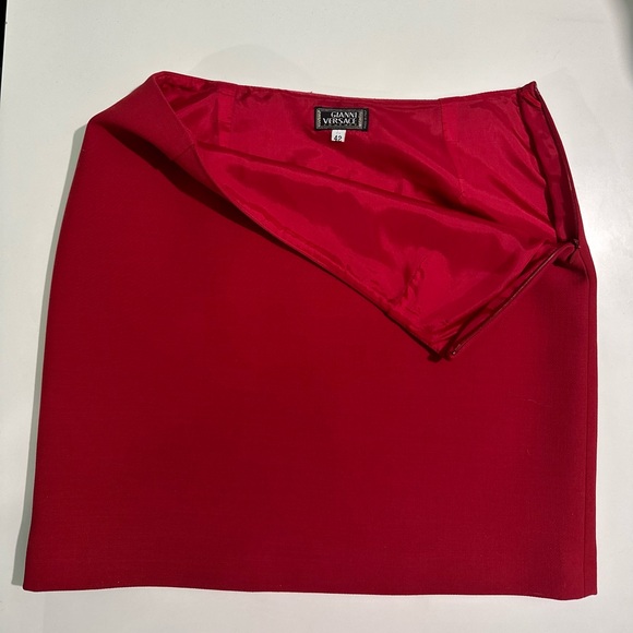 90s Vintage Versace Couture Fully Lined Wool Mini - Picture 2 of 6